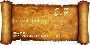 Erlich Petra névjegykártya