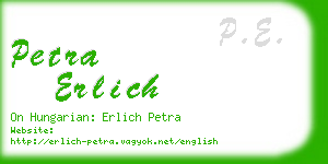 petra erlich business card